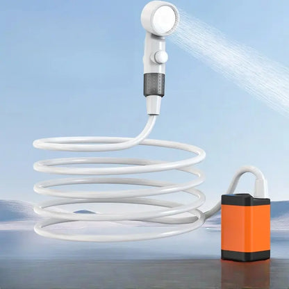 🚿Portable shower, handheld electric shower, outdoor shower equipment for camping and hiking, pet cleaning, car washing, camping equipment, camping supplies, travel accessories, apartment shower tools