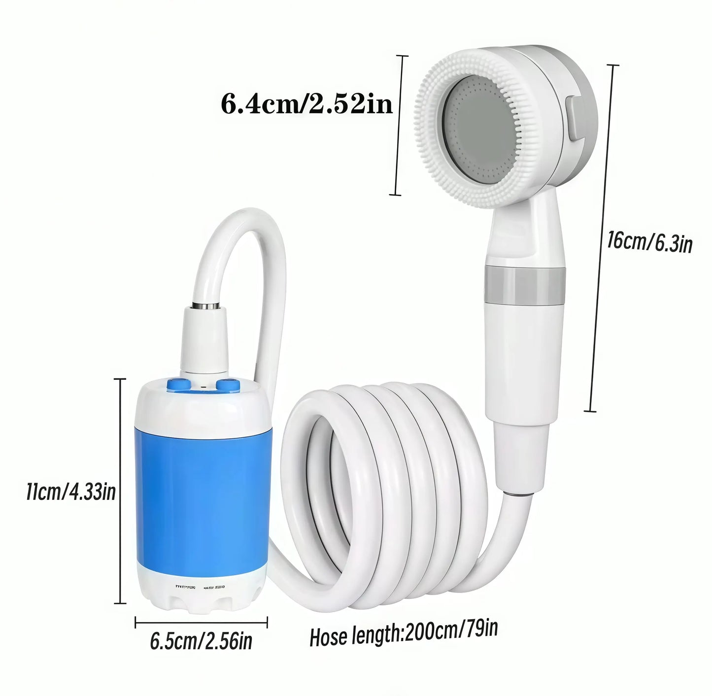 🚿Portable shower, handheld electric shower, outdoor shower equipment for camping and hiking, pet cleaning, car washing, camping equipment, camping supplies, travel accessories, apartment shower tools