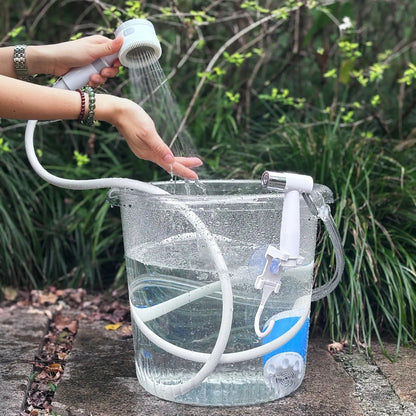 🚿Portable shower, handheld electric shower, outdoor shower equipment for camping and hiking, pet cleaning, car washing, camping equipment, camping supplies, travel accessories, apartment shower tools