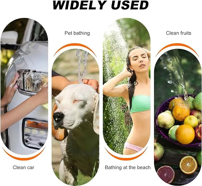 🚿Portable shower, handheld electric shower, outdoor shower equipment for camping and hiking, pet cleaning, car washing, camping equipment, camping supplies, travel accessories, apartment shower tools